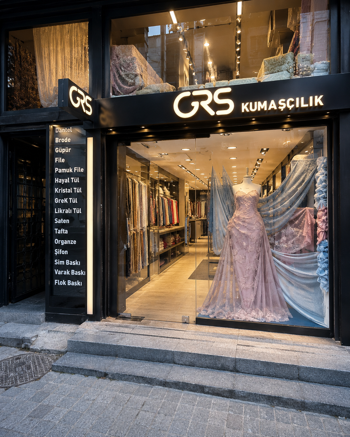 GRS Kumaşçılık Osmanbey showroom atmosferi