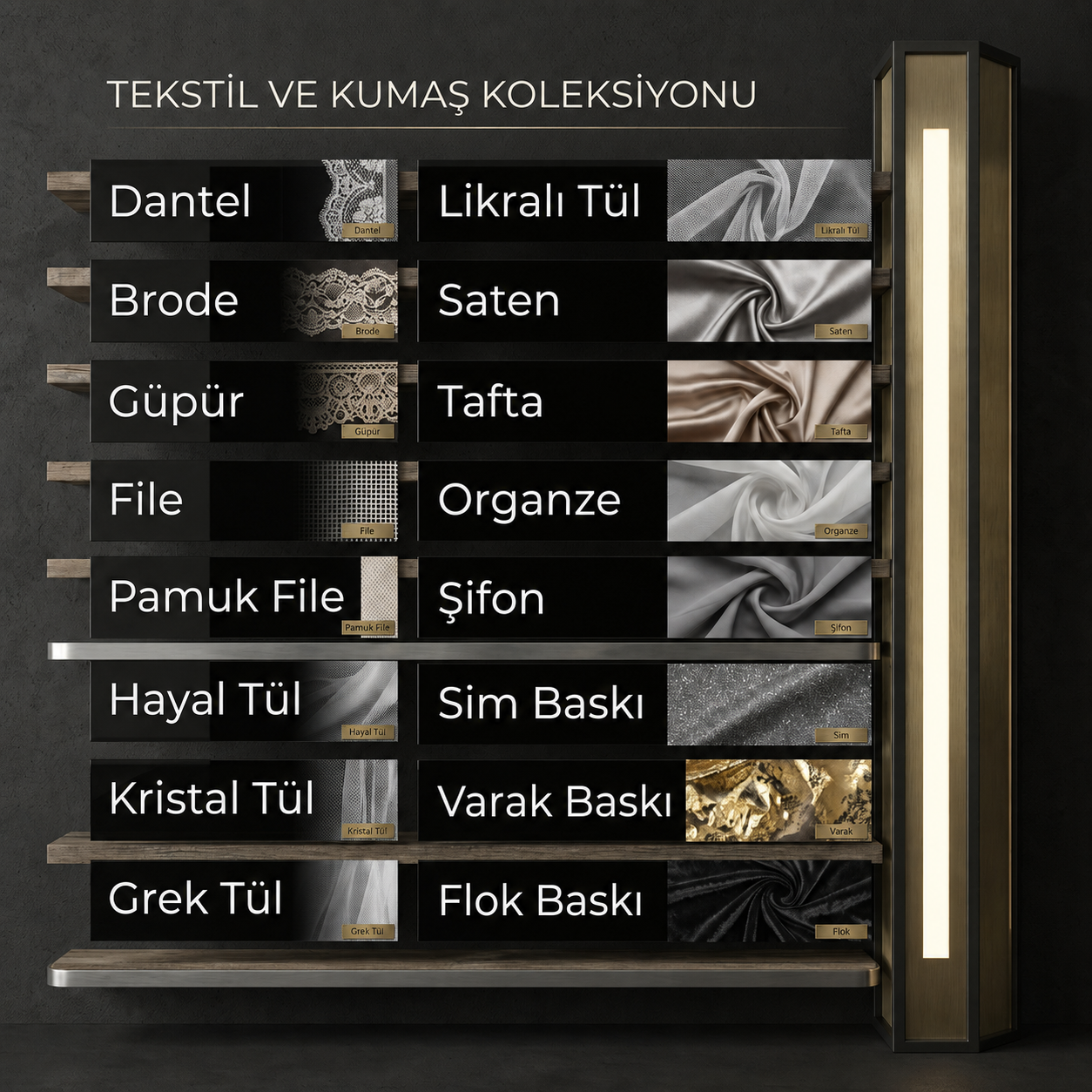 GRS Kumaşçılık ürün koleksiyonu kumaş dokuları